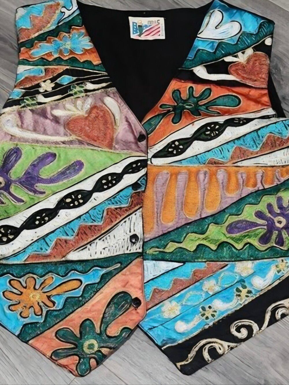 Vintage Boho 90's Intricate Embroidered Statement Vest